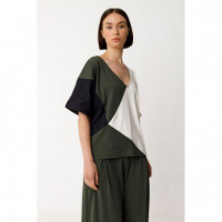 Camisetas Mujer Camiseta SKFK Eluska Verde Botella