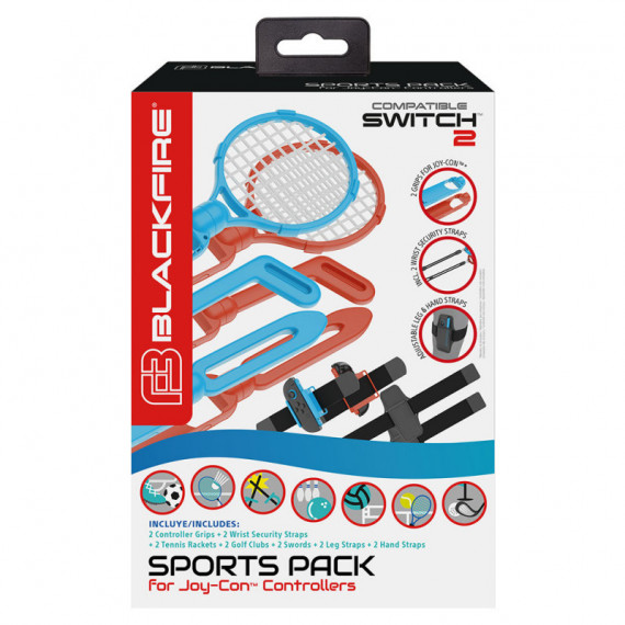 Sports Pack 14EN1 para Mandos Joy-con 2 de Nintendo SWITCH2  BLACKFIRE