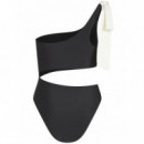 KARL LAGERFELD - Karl Bow Cheeky Swimsuit - 999 - B2W46029/999