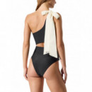 KARL LAGERFELD - Karl Bow Cheeky Swimsuit - 999 - B2W46029/999