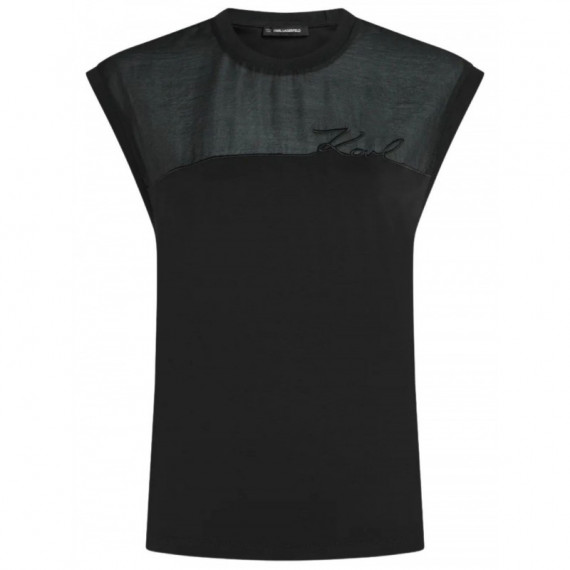 KARL LAGERFELD - Signature T-shirt - 999 - B2W17019/999