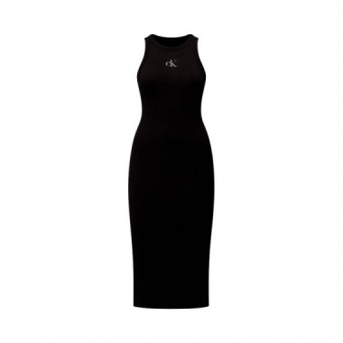 Vestido MIDI de Tirantes de Canal&eacute; con Monograma  CALVIN KLEIN