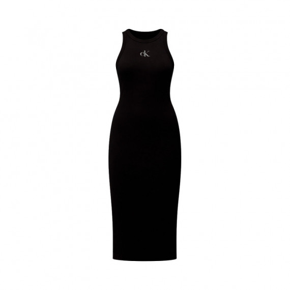 Vestido MIDI de Tirantes de Canalé con Monograma  CALVIN KLEIN