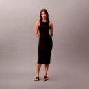 Vestido MIDI de Tirantes de Canalé con Monograma  CALVIN KLEIN