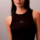 Vestido MIDI de Tirantes de Canalé con Monograma  CALVIN KLEIN