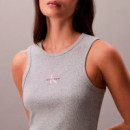 Vestido MIDI de Tirantes de Canalé con Monograma  CALVIN KLEIN