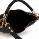 Bolso Hobo Efecto Piel y Canvas Bicolor  LOLA CASADEMUNT