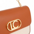 Bandolera con Solapa Efecto Piel Bicolor  LOLA CASADEMUNT