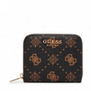 Cartera Carrie Logo Small Zip Around  GUESS