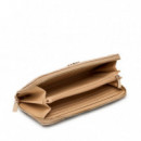 Cartera Carrie Logo Large Zip Around  GUESS