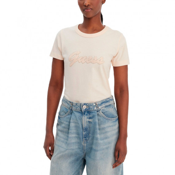 Camiseta con Logo de Lentejuelas  GUESS