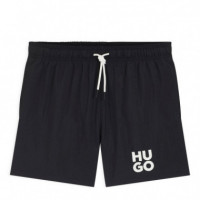 Bañador con Logo Apilado  HUGO BOSS