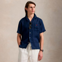 Camisa Classic Fit Linen Camp  RALPH LAUREN