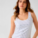 Top sin Mangas de Punto Acanalado  GUESS