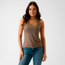 Top sin Mangas de Punto Acanalado  GUESS