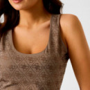 Top sin Mangas de Punto Acanalado  GUESS