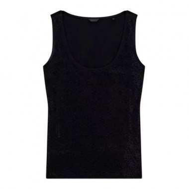 Top sin mangas de punto acanalado