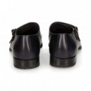 Mocasin 2 Hebillas Partido Azul  SERGIO SERRANO