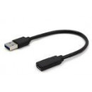 GEMBIRD Cable Adaptador USB 3.1 Am a Usb-c Negro 10CM