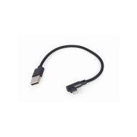 GEMBIRD Cable USB a Lightning 0.2M Acodado Negro