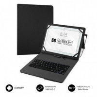 SUBBLIM Funda con Teclado Keytab Pro Micro USB - USB C Black