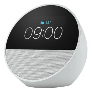 AMAZON Altavoz Inteligente + Despertador Echo Spot (2024) Blanco - Alexa