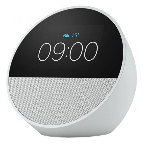 AMAZON Altavoz Inteligente + Despertador Echo Spot (2024) Blanco - Alexa