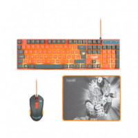FR-TEC Pack Gaming Pc Dragon Ball Super Teclado + Raton + Alfombrilla
