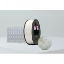 WINKLE Filamento Pack Litofania 1 Kg Blanco Fantasma + Luz Retroiluminación 1 Kg de Pla HD Blanco Fantasma Panel Led Retroilumi