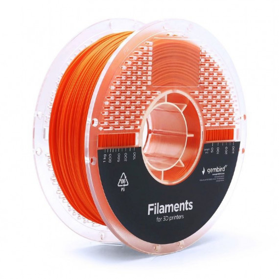 GEMBIRD Filamento Pla Extra Flexible Naranja 1.75MM 1 Kg