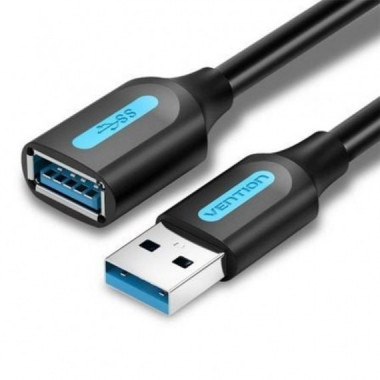 VENTION Cable Alargador USB 3.0 Macho - Hembra 50CM Negro