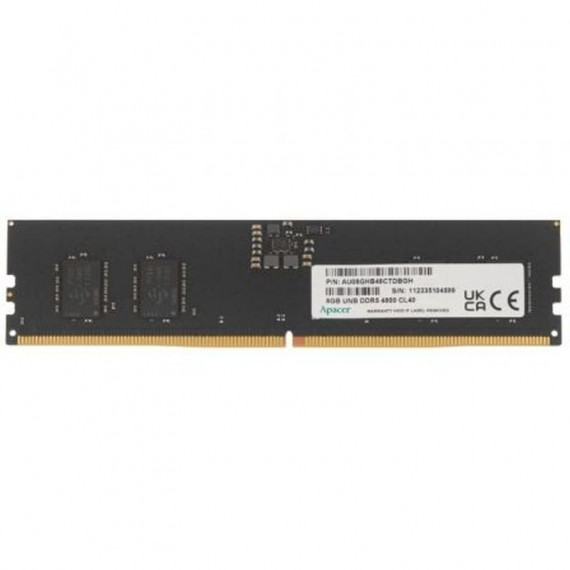 APACER Memoria Ram FL.08G2A.RTH 8GB/ DDR5/ 4800MHZ/ 1.1V/ CL40/ Udimm