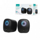 OMEGA Altavoces Pc 2.0 6W Rms Led USB OGG115