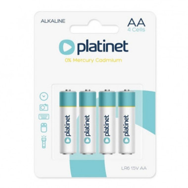 PLATINET Alkaline Pro Pila Alcalina Aa LR6 BLISTER*4