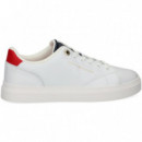 TALON ROJO DEPORTIVO PIEL BLANCO
