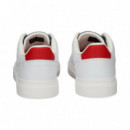 TALON ROJO DEPORTIVO PIEL BLANCO