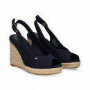 Abierto Punta y Talon Textil Azul  TOMMY HILFIGER