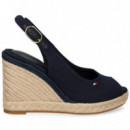 Abierto Punta y Talon Textil Azul  TOMMY HILFIGER