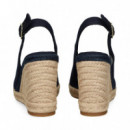 Abierto Punta y Talon Textil Azul  TOMMY HILFIGER