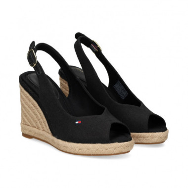 Abierto Punta y Talon Textil Negro  TOMMY HILFIGER
