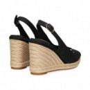 Abierto Punta y Talon Textil Negro  TOMMY HILFIGER