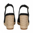 Abierto Punta y Talon Textil Negro  TOMMY HILFIGER