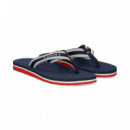 Flip Flop Cinta Th Multi Negro  TOMMY HILFIGER