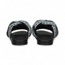 Pala Pool Saten Blanco+negro  LOVE MOSCHINO