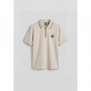 Polo Regular Fit de Punto de Algodón con Estampado de Tigre de ANTONY MORATO