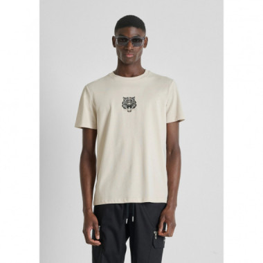 Camiseta regular fit de punto de algod&oacute;n con estampado de tigre de Antony Morato
