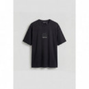 Camiseta Regular Fit de Punto de Algodón con Estampado de Tigre de ANTONY MORATO