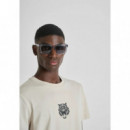 Camiseta Regular Fit de Punto de Algodón con Estampado de Tigre de ANTONY MORATO