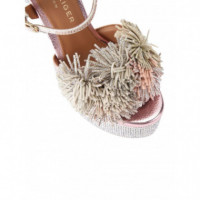 KURT GEIGER - Pom Pom Tie Platform - 65 - 5383665209/65