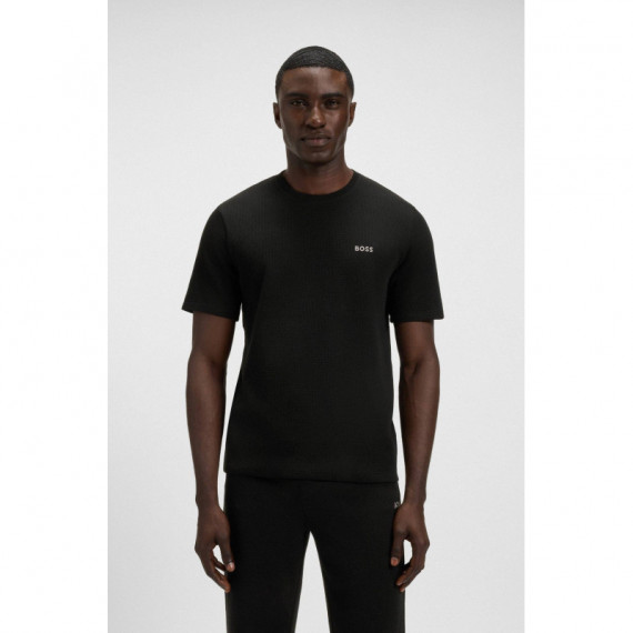 Waffle T-shirt Black  BOSS